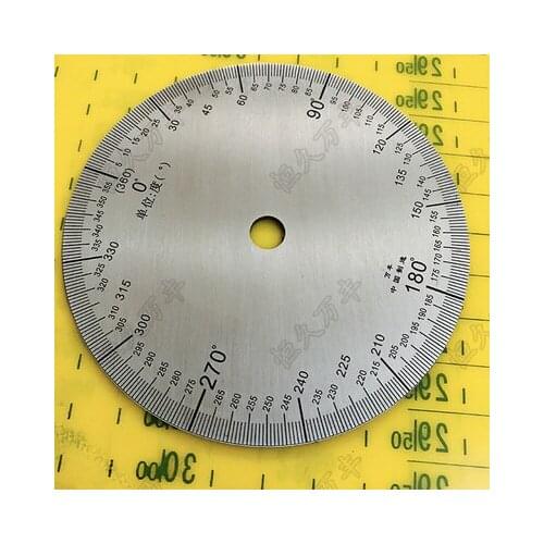 Diameter:90mm inner hole:8mm thickness:2mm 360 degree Stainless steel dial scale disc