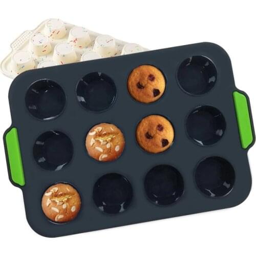 12 Silicone Cake Mold Muffin Cup Pan Baking Dish Cupcake DIY Bread Bakeware Form Baking Molds Mould Kitchen Tools