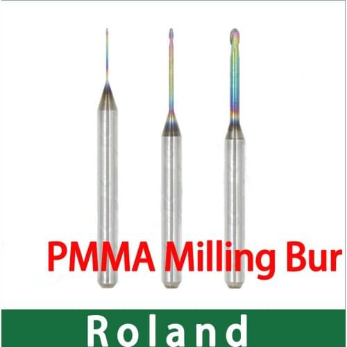 Roland Milling Burs Special for Resin Materials Like PMMA, PEEK