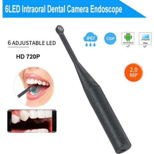 2MP 720P Intraoral Dental Camera Endoscope 6LED USB Micro-check Inspection Oral Real-time inspect camera otoscopio tooth camera