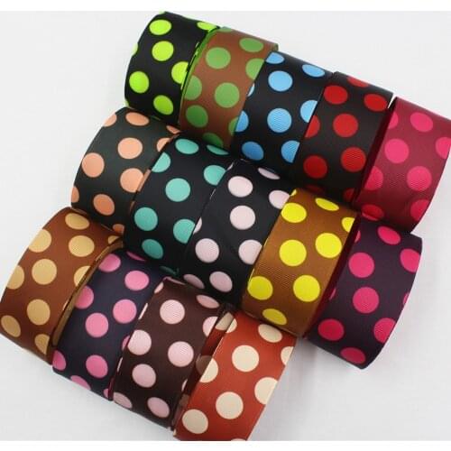 16708-33F1 , 14 color can choose 38mm Dot Printed grosgrain ribbon, DIY handmadeHair accessories Material wedding gift wrap