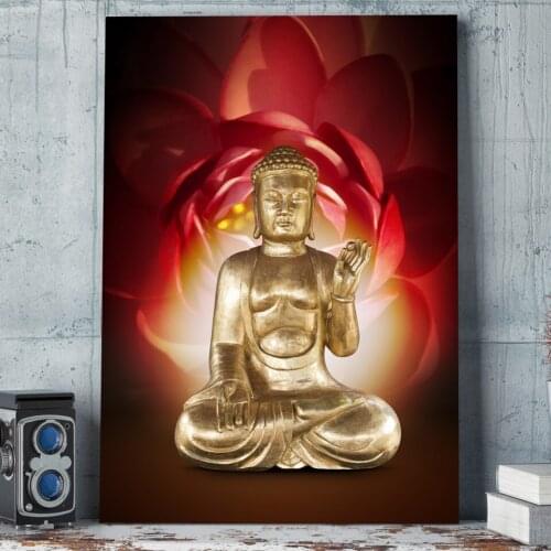 Hot Sale HD printed canvas art Buddha Painting on canvas room decoration print poster picture canvas wholoesale drop shipping