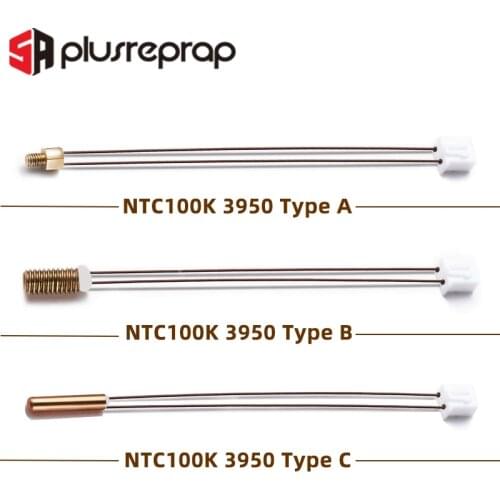 M3 Stud Screw Fixing Thermistor Cartridge 100K NTC 3950 High Temperature for 3D Printer Extruder Mk8 V6 Volcano CR10 M3 Hotend