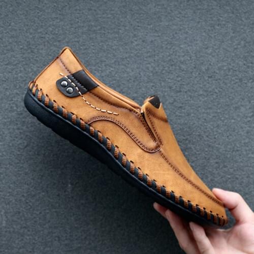 Shoes Men Brand Fashion Casual Shoes Breathable Slip On Loafers Soft Driving Moccasins Plus Size 39-48