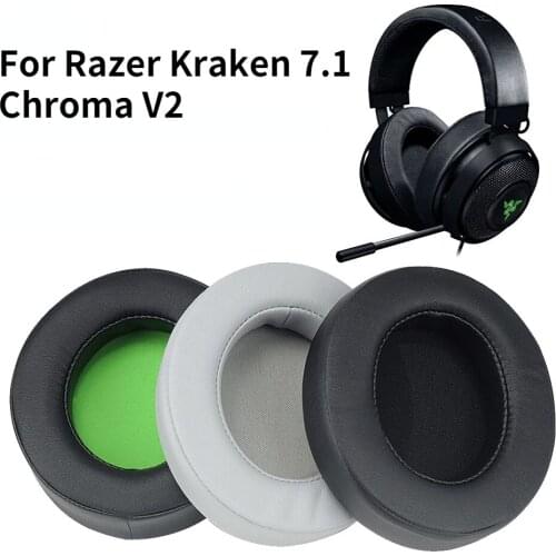 New Earphone Ear Pads Cushion Cover Earpads Earmuffs For Razer Kraken 7.1 Chroma V2 USB Gaming Pro V2 Headphone