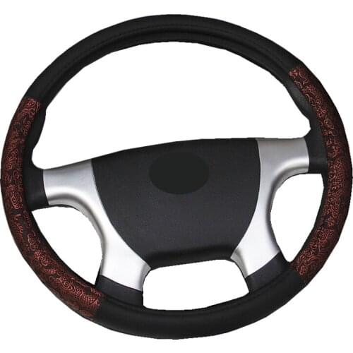 Auto Truck Bus Car Steering Wheel Cover Wrap Dragon Style Fit For 36 38 40 42 45 47 50CM Braid on the Steering wheel Volant