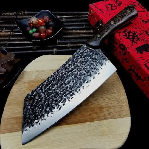 PEGASI 7“ forged Japanese set of carbon steel kitchen slicing knife kitchen knife chefs special sharp slicing knife meat cu