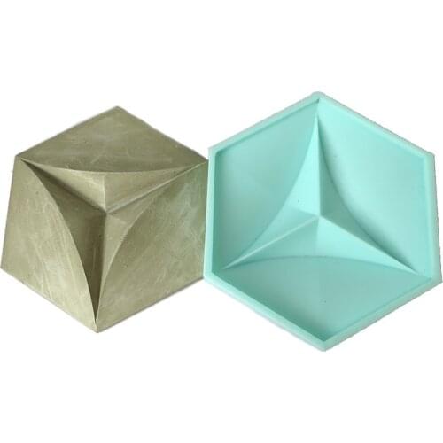 Przy Silicone Molds Cement Hexagon Shape Wall Decoration Home Decoration Wall Stickers Moulds Handmade Concrete Wall Resin