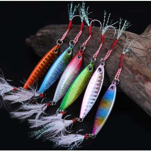 Sougayilang Metal Jig Fishing Lure 10cm 12g Trolling Hard Bait Bass Fishing Bait Tackle Trout Jigging Lure Jigs Saltwater Lures