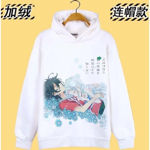 We Still Don't Know The Name Of The Flower We Saw That Day Cosplay Hoodies Winter Autumn Fleece Sweatshirts Casual Pullover