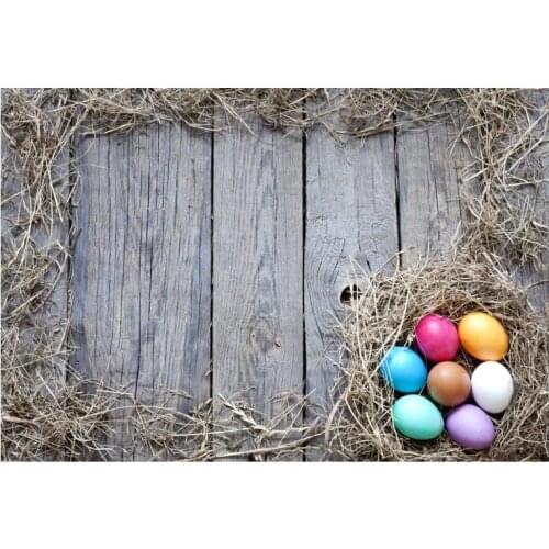 Vintage wood plank Easter-eggs photo backdrops vinyl baby photography backgrounds for photography Studio kits fotografia GE-185