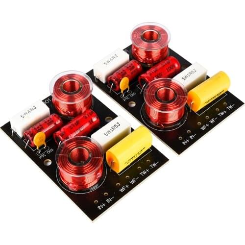 Tweeter Woofer 2 Way Speaker Crossover 30W Treble Bass Speaker Divider 3000Hz For Home Audio Diy 3- 5 inch Loudspeaker