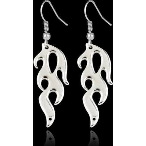 1 Pair Of Hip Hop Flame Earrings Streetwear Fashion Punk Style Earrings For Ladies And MenS Party Accessories
