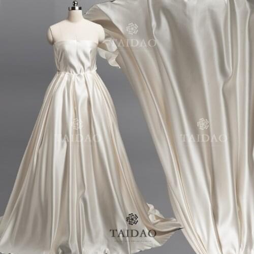 150x100cm Wedding fabric for dress Satin Thick Cloth Diy Yarn Curtain Clothes High Density Wear Resistant 280g/m