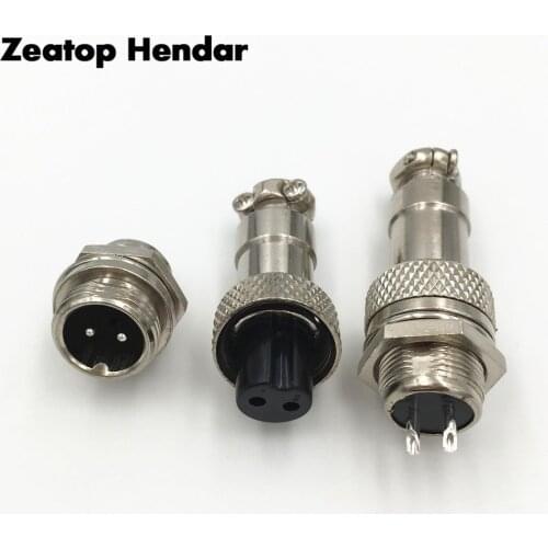 2Set GX12 2 3 4 5 6 P Pin Male Female Circular Panel 12mm M12 Metal Connector Aviation Plug Socket High Quality