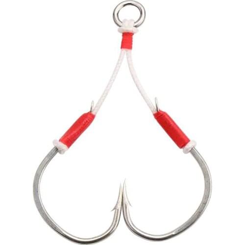 5PACK Slow Jig Hook Assist Carbon Hooks light Jigging 3/0~6/0 Size Metal Jig PE line Fishing Accessories Saltwater Fishing Hooks