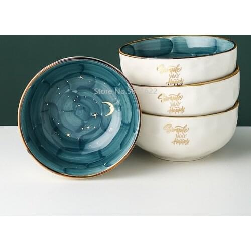 6 Inches Ceramic Salad Bowl Breakfast Fruit Dessert Bowls Home Dinnerware