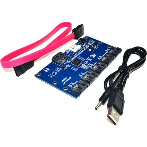 AU42 -SATA 1 To 5 Adapter Card ADP5SAT-J01 Hard Drive Disk Adapter PC Motherboard Expansion Card