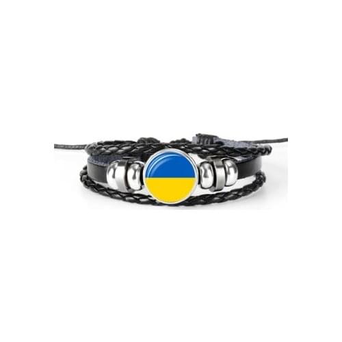 Infinity Love Ukraine Flag Bracelets Fashion Ukraine Women And Men Glass Beads Bracelets Friendship Gifts
