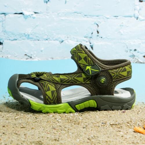 Wujie brand 2020 Summer Beach Sandals Children Closed Toe Toddler Sandals Boys Girls Fashion Designer Breathable Sandals 29-38