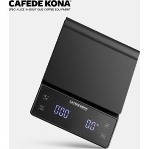 CAFEDE KONA Smart Coffee Scale with Timer Electronic Drip Coffee Scale 3KG/0.1g Precision Kitchen Scale Waterproof Coffee Scale