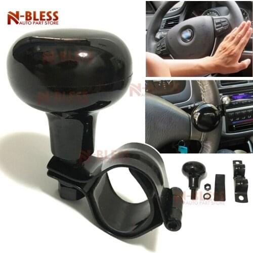 Black Steering Wheel Spinner Steering Wheel Knob Spinner Universal Fit Steering Wheel Power Ball Handle for Car Vehicle