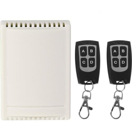 DC 12V 4CH Wireless Remote Control Switch 1 Receiver + 2 Transmitters 433MHz