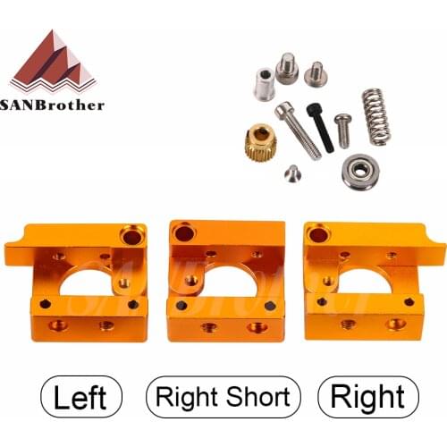Aluminum Alloy Block MK8 Extruder For Makerbot 1.75mm Filament 3D Printers Parts Extrusion Right Left Short Hand Part DIY Kit