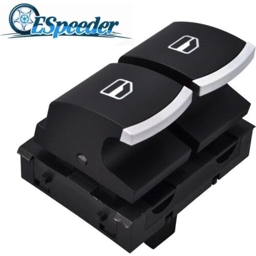 ESPEEDER Black Window Control Switch Button For VW Eos Golf MK5 MK6 GTI 2 Door Scirocco Tiguan Polo OEM 5K3 959 857 A