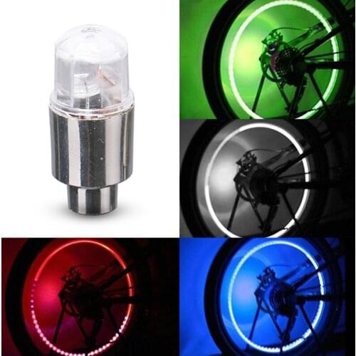 2 PCs LED caps on nipple wheel for car, bicycle, moped, motorcycle, glowing wheel caps