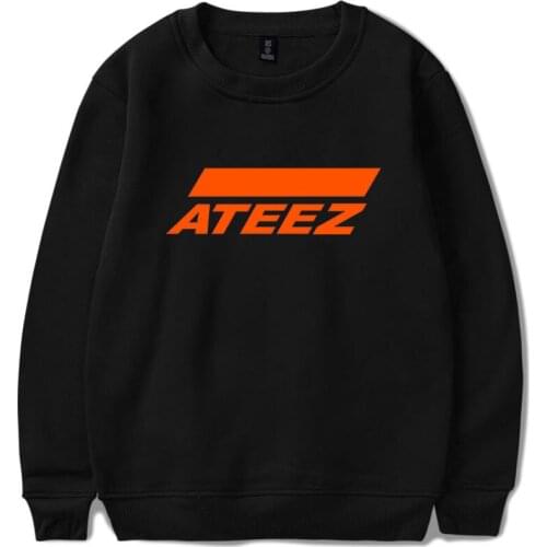 Korean Team Ateez Capless Sweatshirts Men and Women ATEEZ Logo Printed Sweatshirts Women Pullovers Kpop Plus Size 4XL