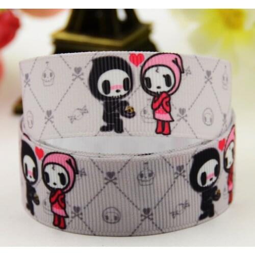 7/8'' 22mm,1" 25mm,1-1/2" 38mm,3" 75mm Tokidoki Cartoon Character printed Grosgrain Ribbon party decoration X-01213 10 Yards