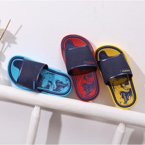 Tyrannosaurus rex summer new boys home skid slippers home indoor children outer wear non-slip swimming beach sandals