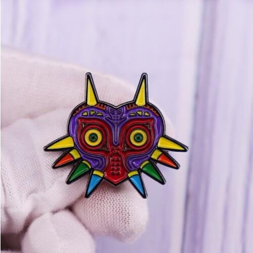 The-Legend-of -Zelda Brooches Majoras Mask Game Metal Enamel Pins Anime Cosplay Jewelry Accessories Gift