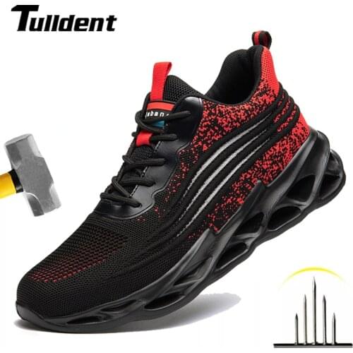 Man Safety Shoes Puncture-Proof Work Sneakers Lightweight Work Shoes Men Steel Toe Shoes Safety Boots Indestructible Shoes 2021