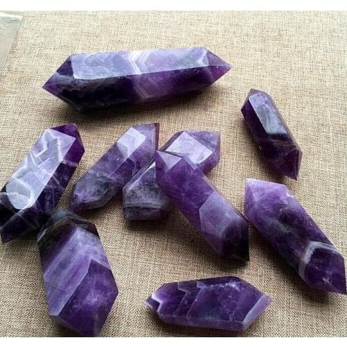 Natural fantasy dream amethyst pillar crystal hexagon wand point household decoration