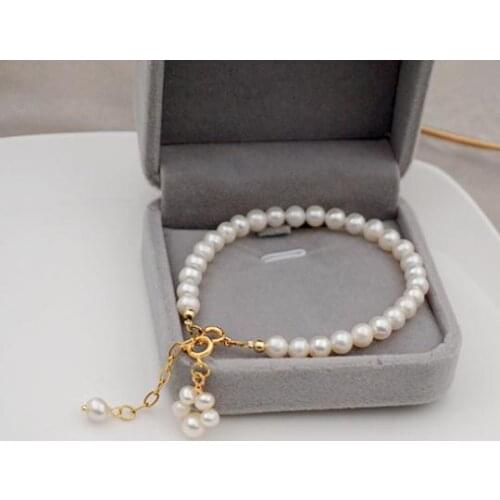 New Arrival Favorite Pearl Bracelet Handmade Cats Claw Style White Color Genuine Freshwater Pearls Jewelry Charming Women Gift