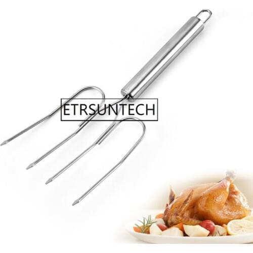 100pcs Stainless Steel Turkey Lifter Oven Roasting Poultry Chicken Fork Kitchen BBQ Barbeque Tools