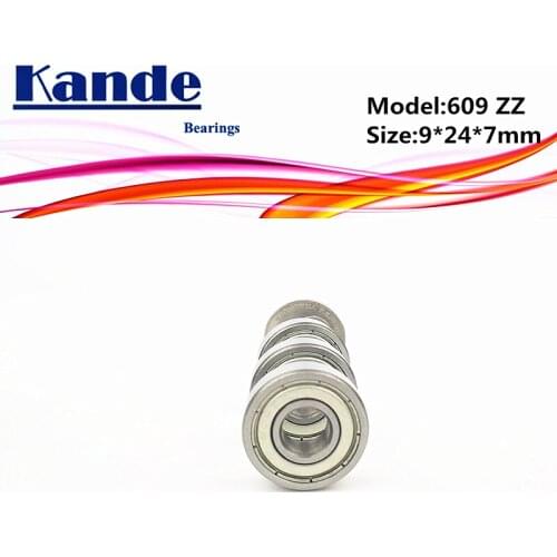Kande Bearings 609 10pcs ABEC-1 609ZZ ABEC-3 609ZZ 10pcs ABEC-5 P5 609 ZZ Miniature Deep Groove Ball Bearing 9x24x7mm
