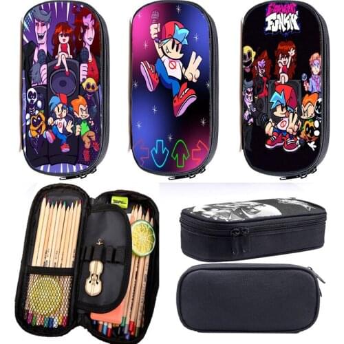 Hot Game Friday Night Funkin Pencil Case Cosmetic Cases Anime Pen Bag 3D Print Cartoon Stationery Bag Student Zipper Pencil Bag