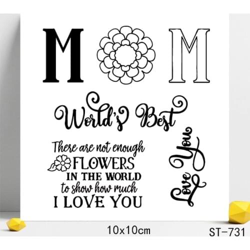AZSG Mothers holiday Clear Stamps/Seals For DIY Scrapbooking/Card Making/Album Decorative Silicon Stamp Crafts
