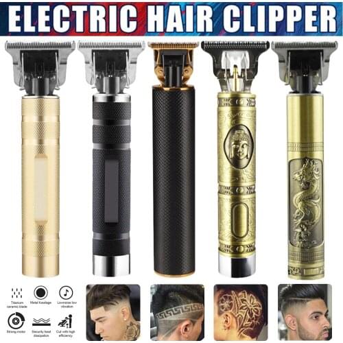 Professional Hair Clippers Trimmers Electric T-outliner Barber Shaving Machine Vintage Cordless Haircut Men Cutter Shaver