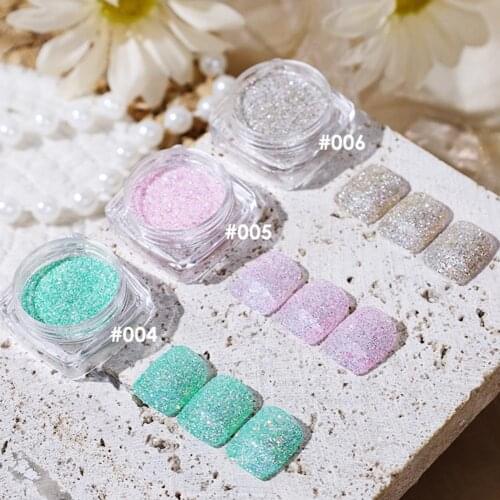 1pcs Aurora Effect Nail Art Powder Non-Floating Colorful Ultra Fine Glitter Nail Powder Small Flakes Decorations for Manicure