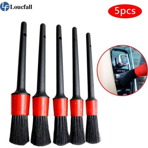 5pcs Car Detailing Brush Car Cleaning Detailing Set Dashboard Air Outlet Clean Brush Tools Car Wash Accessories new