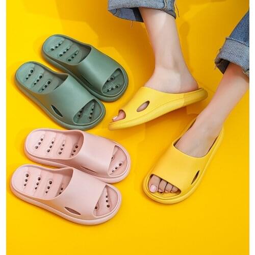 Deodorant Beach Bathroom Mens Slippers Women Flip Flops Thick Soft Quick-drying Sole Leaking EVA Slides Shoes Couple Slipper