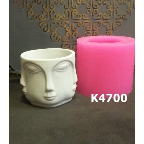 Face flowerpot silicone mold