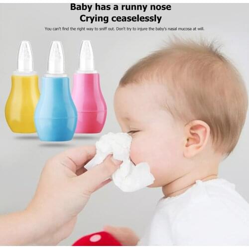 New Born Silicone Baby Safety Nose Cleaner Vacuum Manual Silicone Nasal Aspirator Infant Nasal Suction Device Nose Cleaner