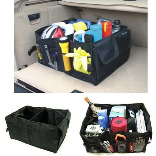 Durable Car Boot Organiser Folding Tidy Storage Bag Trunk 60 Liters Volume