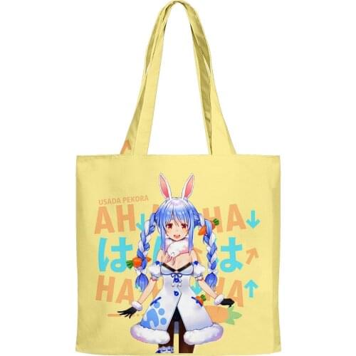 2021 3D usadapekora Hip Hop Handbags Cloth Canvas Tote Bag Print Shopping Bags Reusable Shoulder Shopper Bags Pacakge bag female