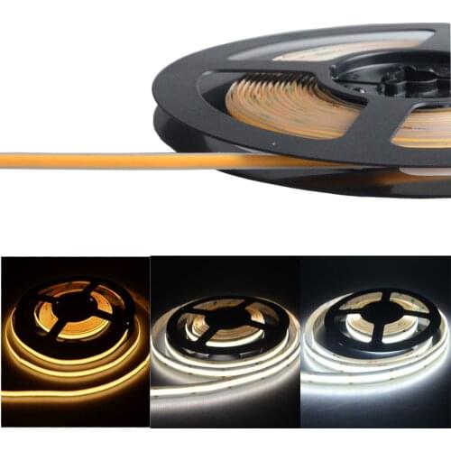 5MM super slim 480LED cob led strip flexible high density no linear